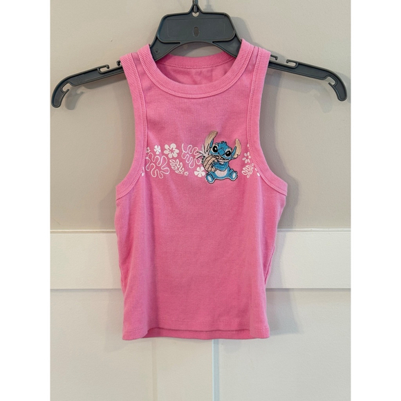 Kids Disney Stitch Tank Top Pink/Blue Size S - Picture 3 of 7